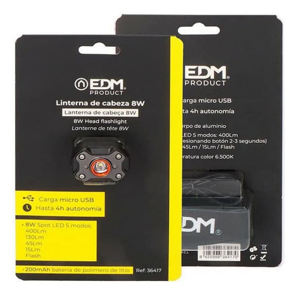 LED Pandelampe EDM 36417 Sort 8 W 400 lm