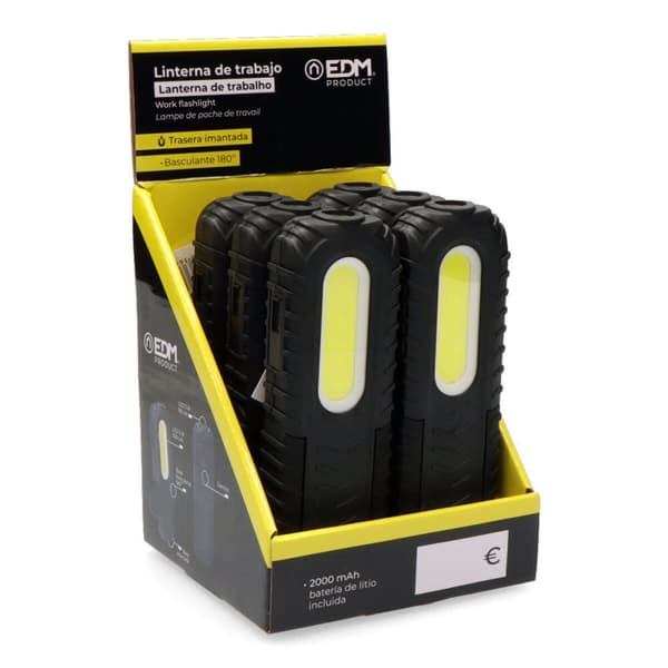 Berøring EDM 36403 Cob 3 W 5 W 300 Lm 90 Lm Oppladdbar Hake Magnet Holder