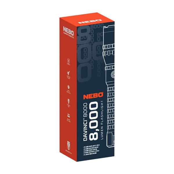 Ladattava LED-taskulamppu Nebo Davinci™ 8000 8000 Lm