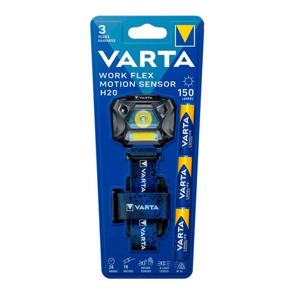 LED-otsavalo Varta Work Flex H20 3 W 150 Lm Liiketunnistin