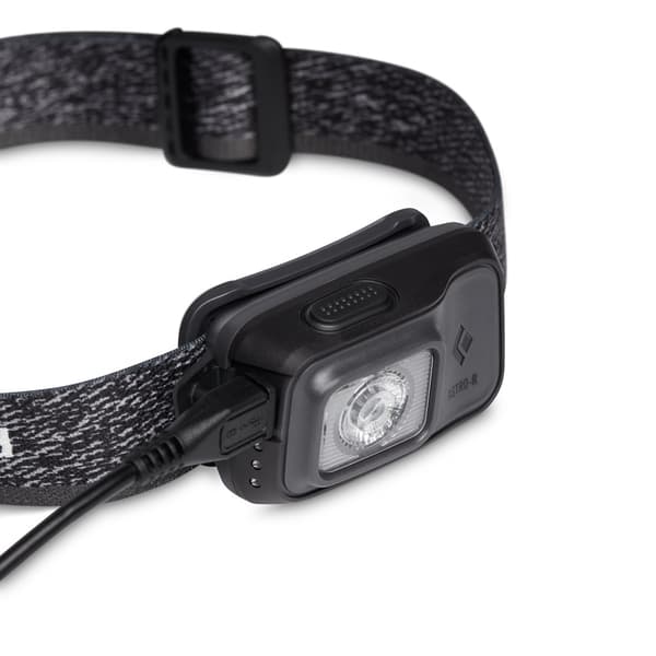 Black Diamond Astro 300-R grafit ficklampa med huvudband