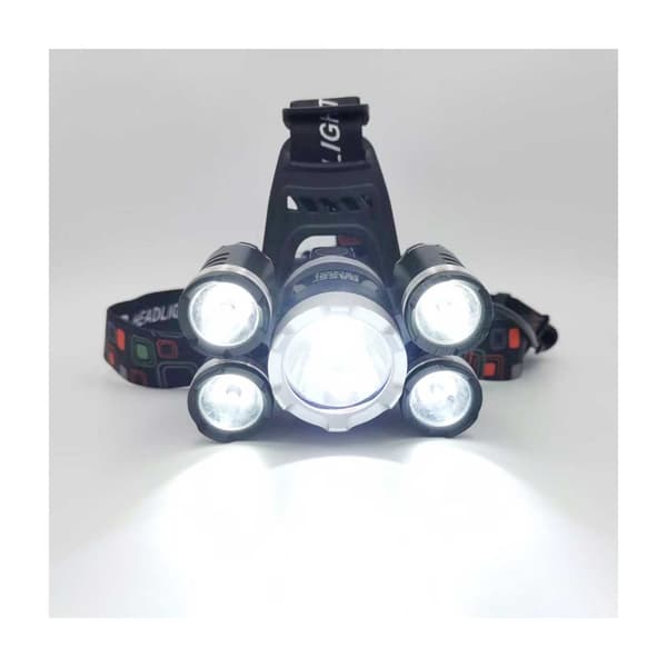 5 x LED otsalamppu, ladattava otsalamppu