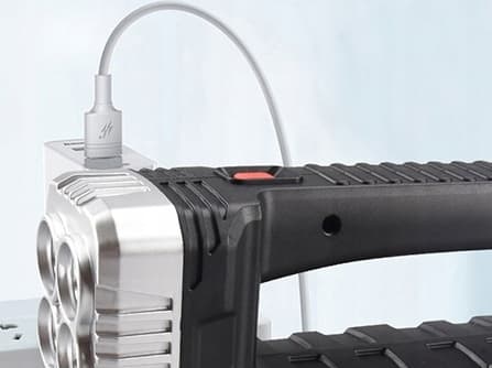 Solar LED lommelygte søgelys POWERBANK USB genopladeligt batteri