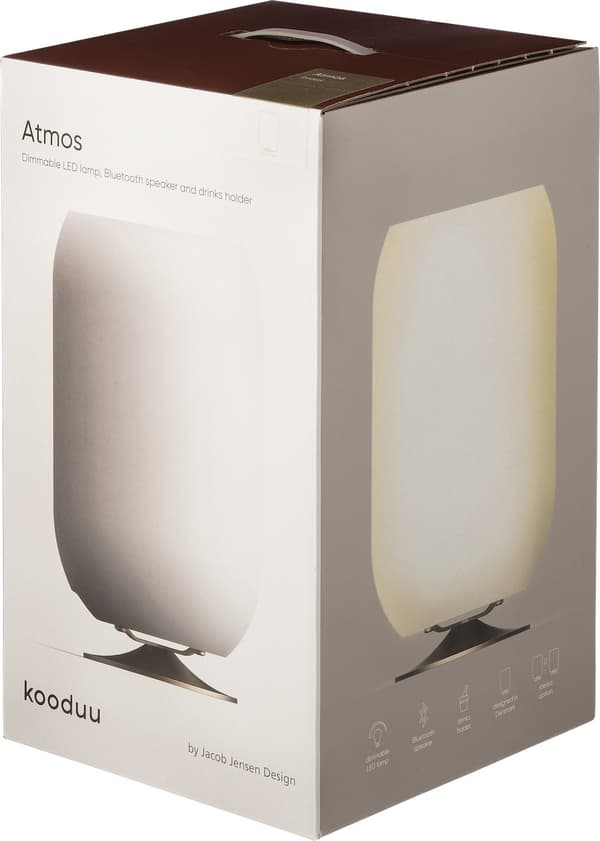 Atmos - Dimbar LED-lampa, Bluetooth-högtalare, dryckesställ, vinkylare