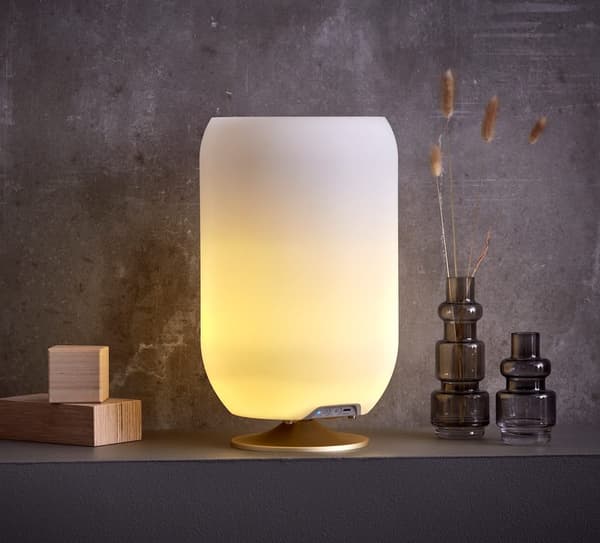 Atmos - Dimbar LED-lampa, Bluetooth-högtalare, dryckesställ, vinkylare