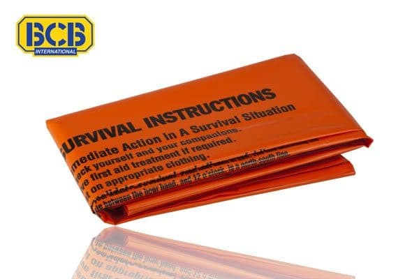 Räddningsväska, överlevnadssovsäck i orange färg BCB CL044