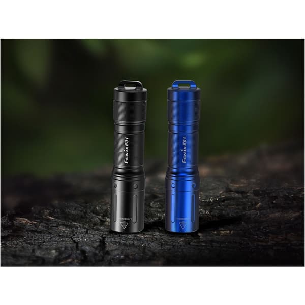 Fenix E01 V2.0 musta LED-taskulamppu, 100 lm, taskukokoinen