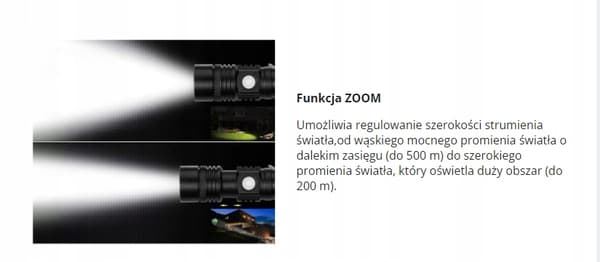 KRAFTIG CREE LED TAKTISK Lommelygte VANDTÆT ZOOM