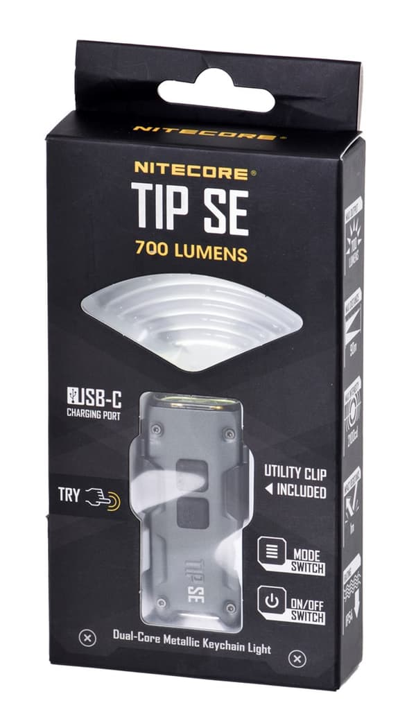 Nitecore TIP SE - LED pendellygte, grå