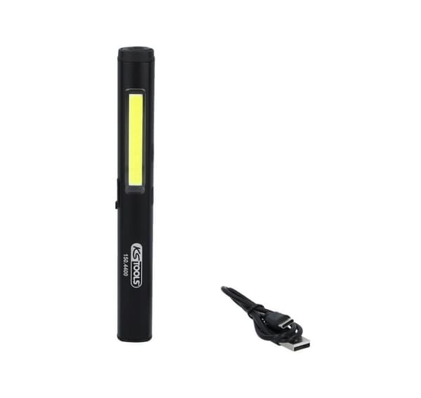 LED COB Stripe bærelampe med UV-Spot LED og laserpointer 350 lumen, KS Tools