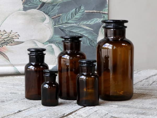 Apotekarglas m lock Set/5 Mocca Chic Antique