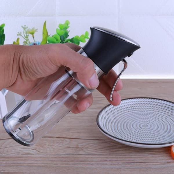 2 STK 2 i 1 olivenolje dispenser flaske Pot Oljebeholder Oppbevaringsflaske Eddik Sprayer Spice Oiler Saus Kjøkken Matlagingsverktøy