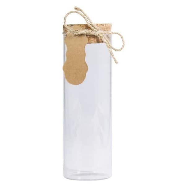 Glasflaska med korklock 13,5cm - Rayher Färglös