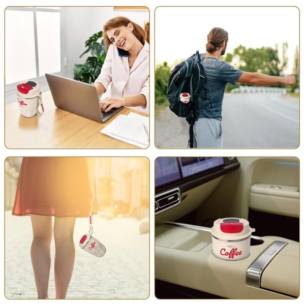 Smart Thermo Cup, 316 Rustfrit Stål, 12h Varme, Lækagesikker, 360 ml