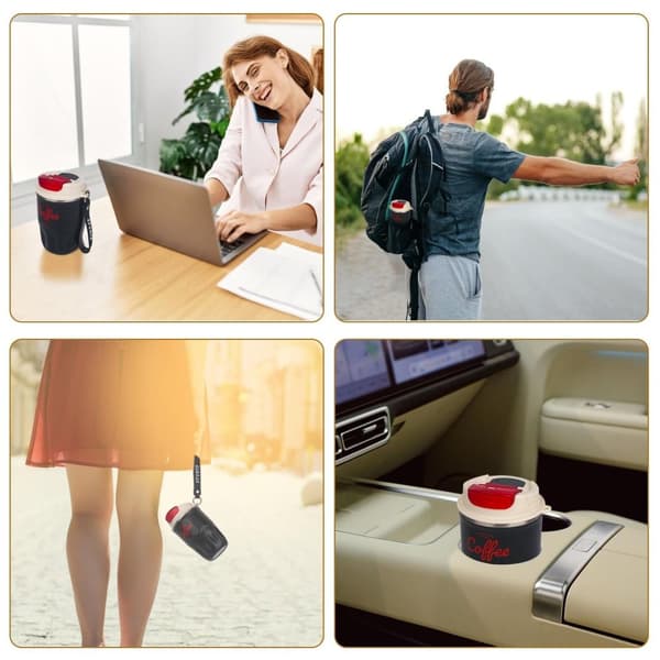 Smart Thermo Cup, 316 Rustfrit Stål, 12h Varme, Lækagesikker, 360 ml