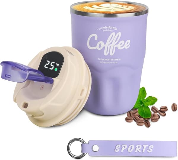 Smart Thermo Cup, 316 ruostumaton teräs, 12h lämpö, tiivis, 360 ml