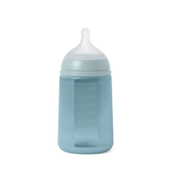 Chicco - SUA000003 - 308071-FLACON SILIKON 240ML/SX PRO DÅT MOYEN/BLEU/NWE HEL SILIKON