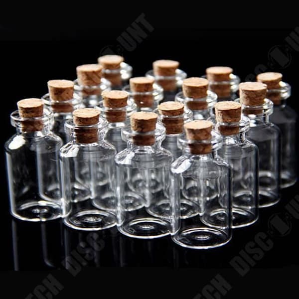 TD® 10 st 5 ml flaskor Miniflaska flaskor Glaskorkpropp Klar