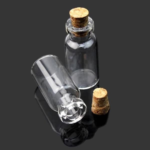 Miniflaskor av glas - Ej specificerat - 20x - 2ml - Transparent - 16x35mm