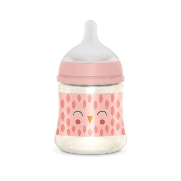 Suavinex - SUA000063 - 307831 - GLASFLASKA 120ML/SX PRO TAC FYSIOLOGISK LÅNGSAM FLÖDE/ROSA CHIBOU/BONHOMY