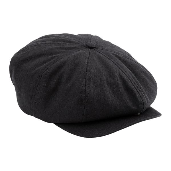 Beechfield Mens Classic Herringbone Newsboy Cap Black LXL Beechfield Mens Classic Herringbone Newsboy Cap Black LXL