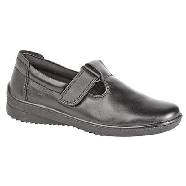 Mod Comfys Womens/Ladies Softie Leather T-Bar Leisure Shoes Black 8 UK