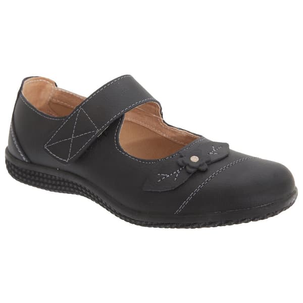 Boulevard Womens/Ladies Touch Fastening Extra Wide Summer Casual Leather Shoes Black 9 UK