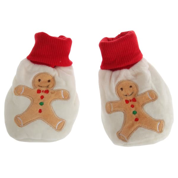 Nursery Time Baby julekager med peberkagemand i støvletter Cream Up To 6 Months
