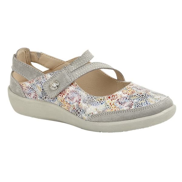 Boulevard Womens/Ladies E Fit Leather/Suede Shoes Grey 4 UK