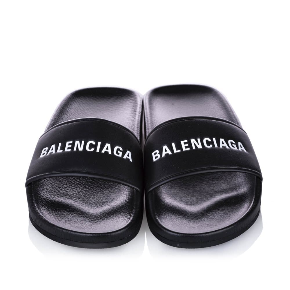 Balenciaga Piscine Flat Sandal Black