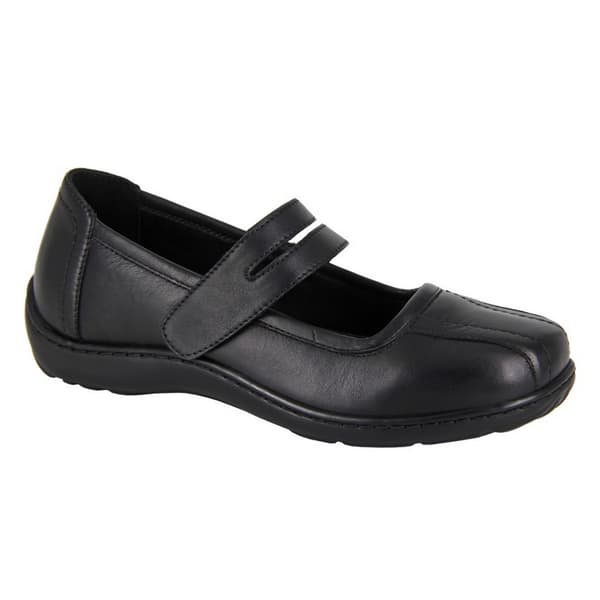 Mod Comfys Womens/Ladies Softie Leather Extra Wide Mary Janes