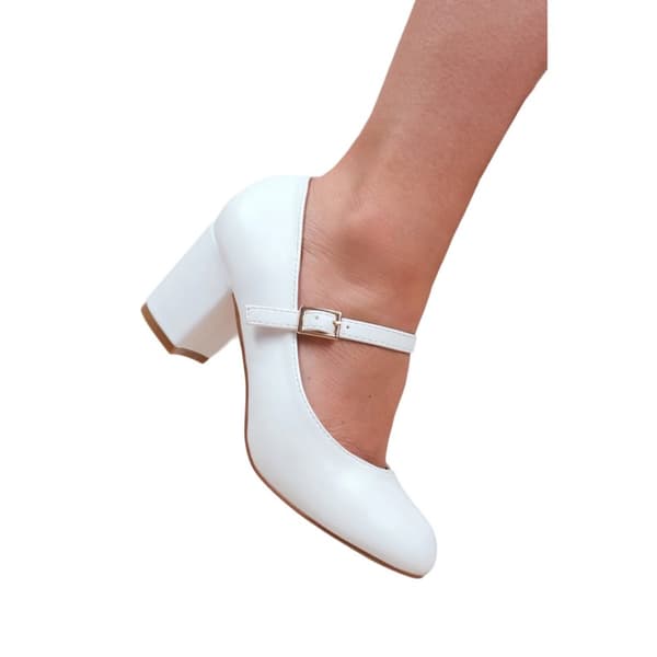 Where's That From Womens/Ladies Araceli Extra Extra Wide Block Heel Mary Janes