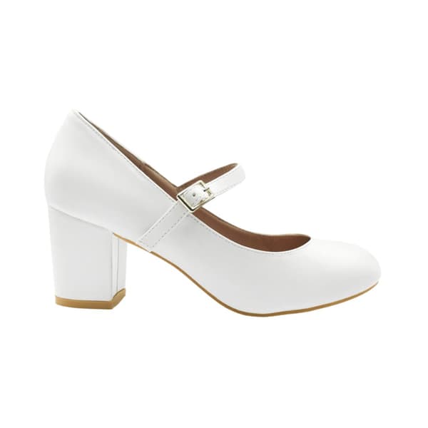 Where's That From Womens/Ladies Araceli Extra Extra Wide Block Heel Mary Janes