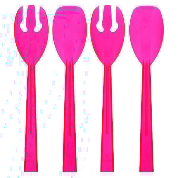 Creative Party Plastic Cutlery Set (Pack of 2) Neon Pink One Size