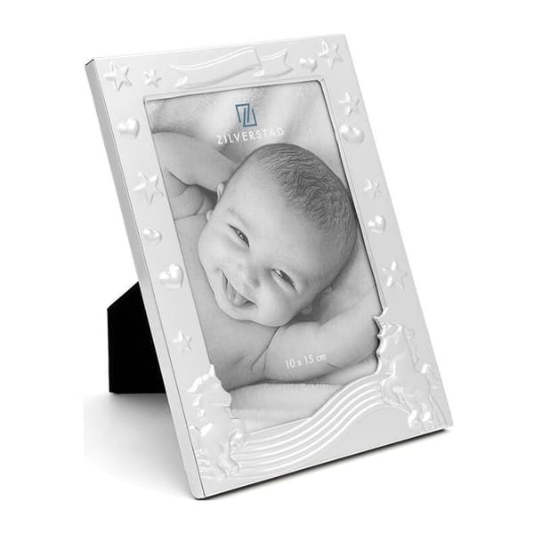 Silverram till barnpresent 10×15 cm enhörning | Mått: 10x15cm | SKU: ZV6915231