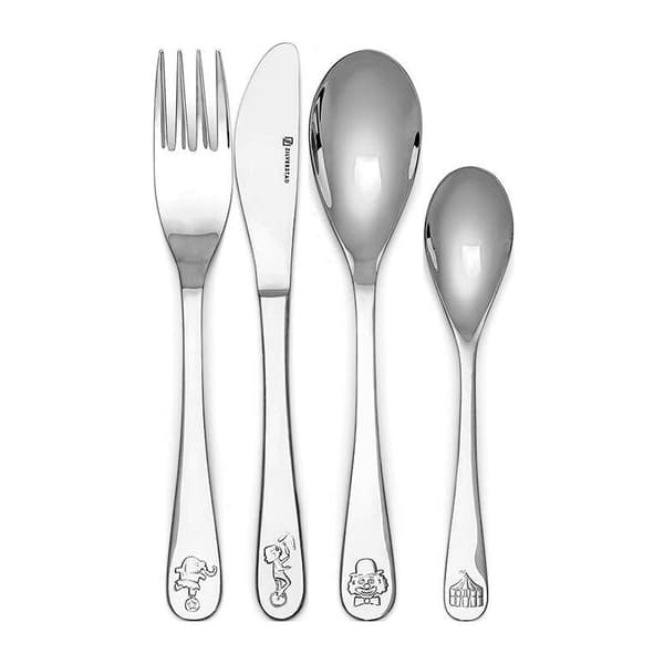 Børnebestik med gravering cirkussæt | Størrelse: 160x170x160x130mm | SKU: ZV4262070