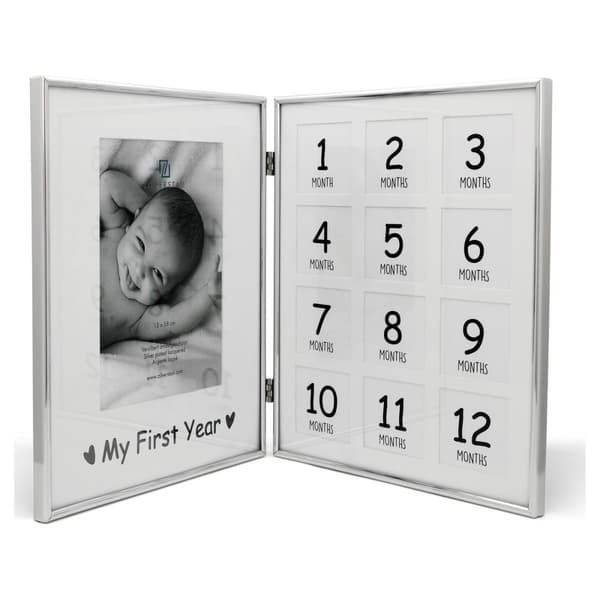 Sølv første fødselsdagsramme, babygave, 13x18, 12x 5x5 cm | Størrelse: 25x207x260 mm | SKU: ZV7614231