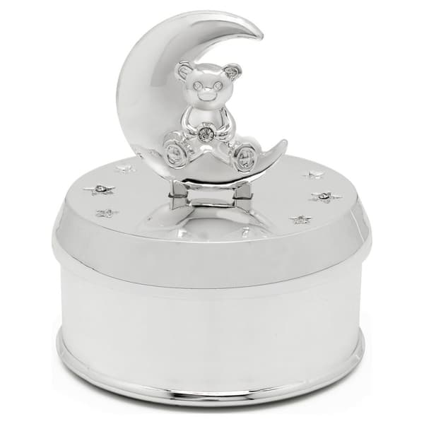 Spilleboks til et barn sølv elegant gave bamse | Størrelse: 74x83 mm | SKU: ZV8107261