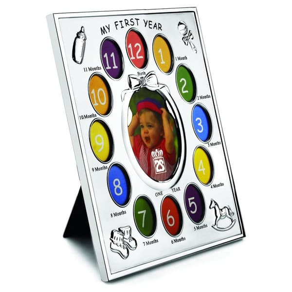 Silver första födelsedagsram, babypresent, 22x228x279 mm | Storlek: 22x228x279 mm | SKU: ZV7612231