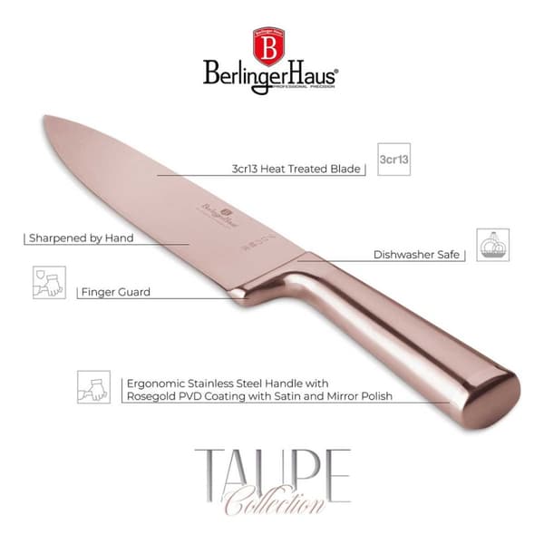 KOCKSKNIV BERLINGER HAUS 22cm BH-2934 ROSE GULD