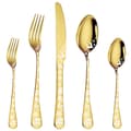 Miniatyrbillede 1 af 2: 40-delt Bestik Sæt, Rustfrit Stål, Elegant Design, 5 Brugere,Guld