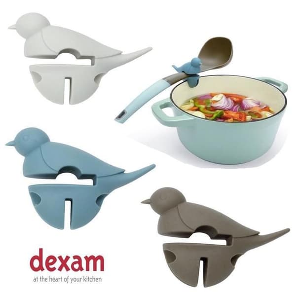 Repose cuillère Petit oiseau blanc 3 i 1 - Dexam