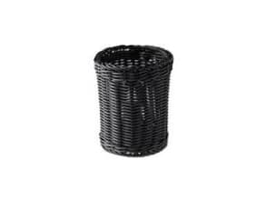 Bestikholder Ø12xH15cm PP Kraftig Plastflet Sort,1 stk