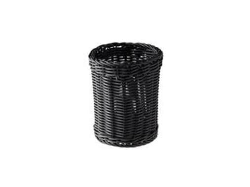 Bestikholder Ø12xH15cm PP Kraftig Plastflet Sort,1 stk