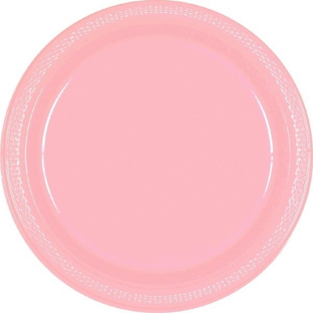 Amscan 7in Solid Colour Plastic Plates (Pack Of 20)