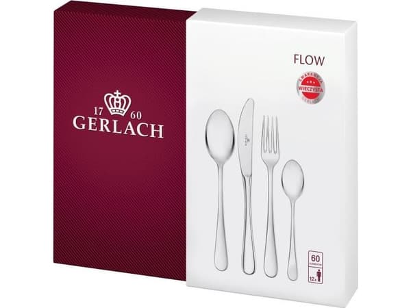 Gerlach Flow Gloss sett med bestikk 60 stk i boks