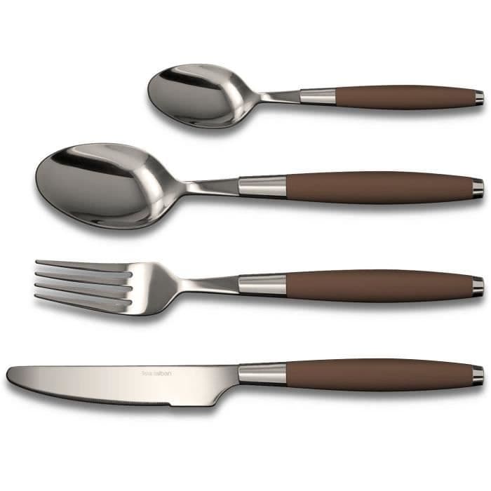 LISA D'ALBAN - 30790003 - Ruokailuvälineet - 16 kpl BOLERO - Taupe