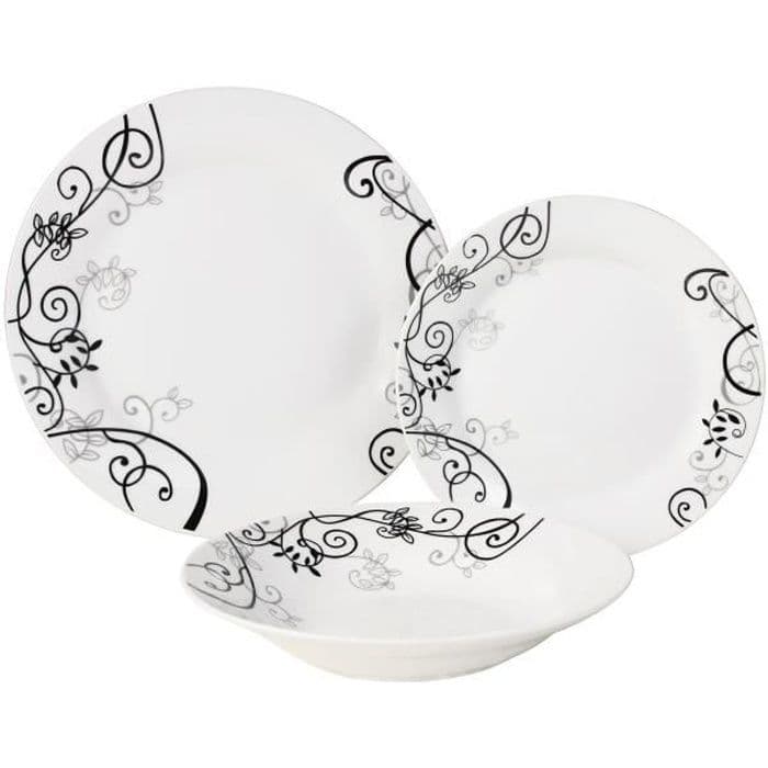Huolto 18 kpl BAROQUE Musta siipimuoto