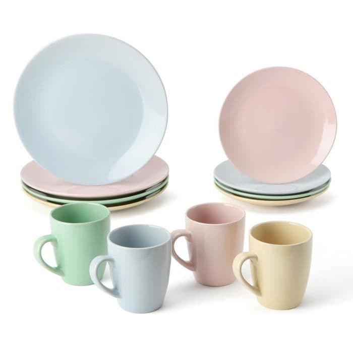 ABS - T1903360-13 - Pöytäpalvelu - 12 PCS - gres - 4 väriä Plumes