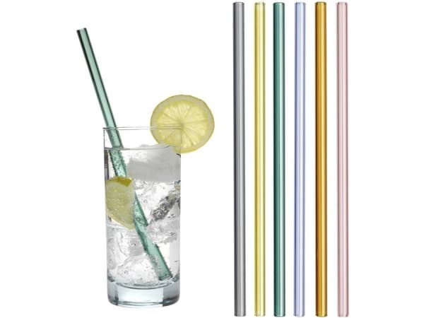TFA Dostmann sugrör av färgat glas 21 cm Bestik, service, glas